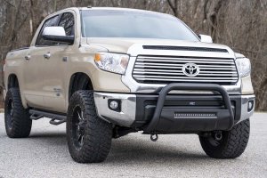 Toyota Tundra Tow Hook to Shackle Conversion Kit - Front - Rough Country - Rough Country - Black - '07-'21 Toyota Tundra Tow Hook to Shackle Conversion Kit - Front - Rough Country - Rough Country - Black - '07-'21